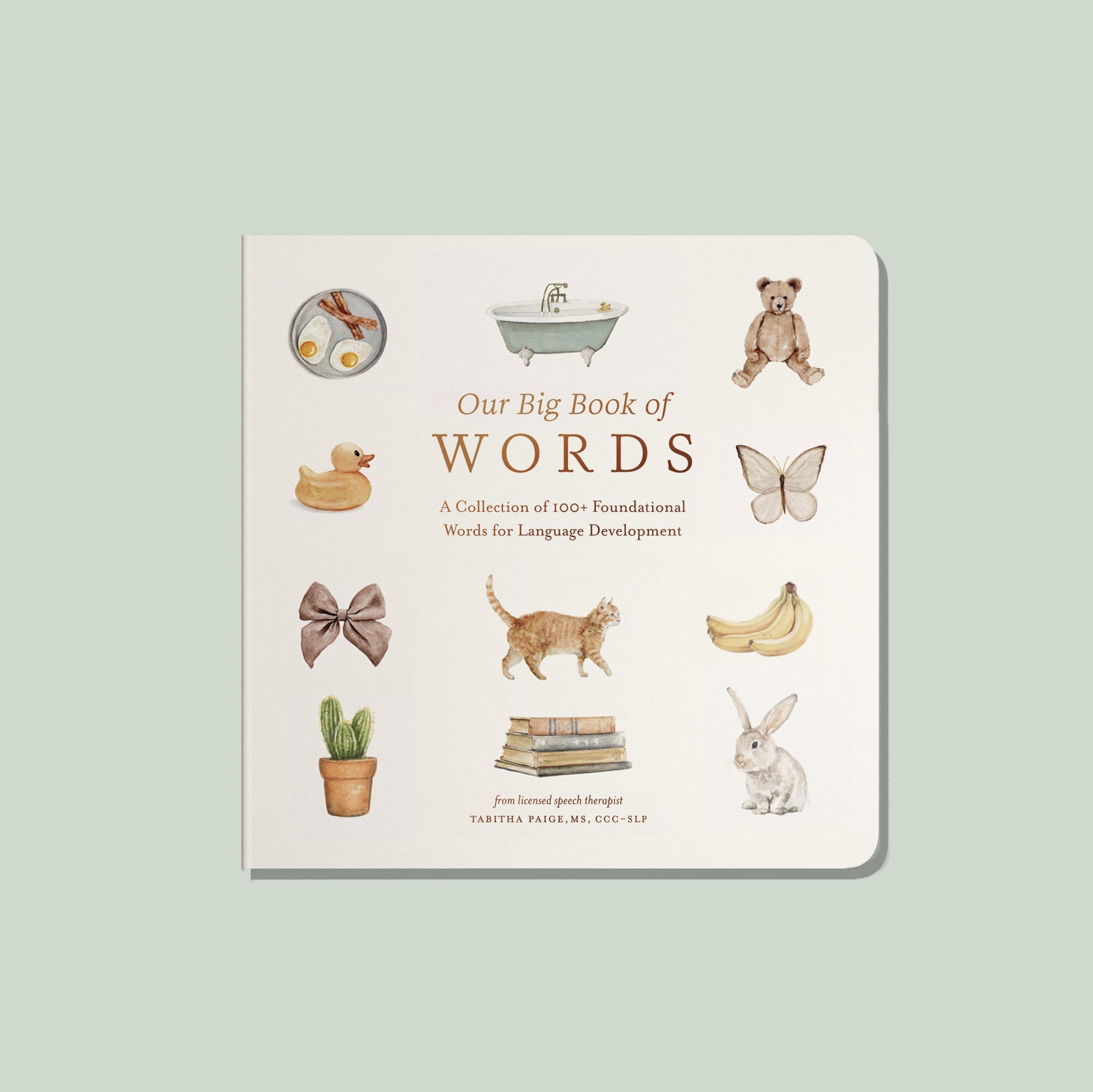 Our Big Book of First Words: Speech Therapist-Designed Board Book with 100+ First Words for Ages 0-3